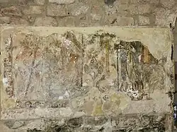 Peinture murale du XVe&nbsp;siècle dans le chœur.