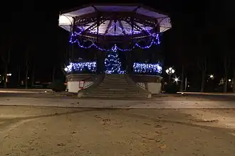 Le kiosque, illuminations de Noël 2020.