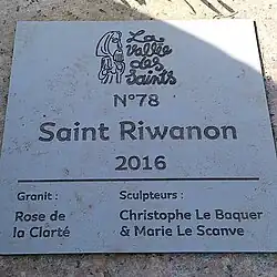 Plaque d'identification Saint-Riwanon