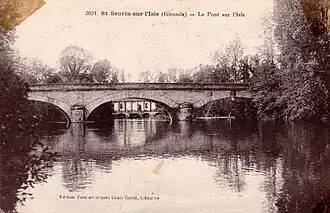 Le pont sur l'Isle au début du XXe&nbsp;siècle