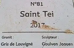 Plaque d'identification Saint-Tei