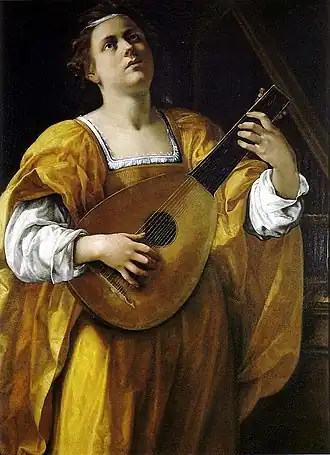 Sainte Cécile, par Artemisia Gentileschi (vers 1620).