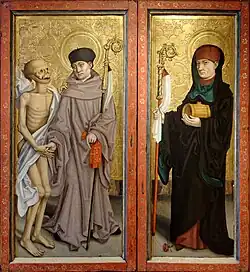 Maître à l'Œillet de Baden, Saint Fridolin et Saint Otmar, fin XVe&nbsp;siècle.