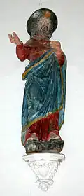 Saint Jacques, statue polychrome (XVIIe&nbsp;siècle).