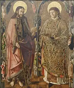 Partie centrale du retable de Jacques et Étienne (1506), Alte Pinakothek, Munich.