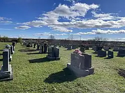 Cimetière, rue de l'Église, coin rue Principale