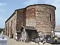Le chevet de l'église Sainte-Bazeille (août 2012).