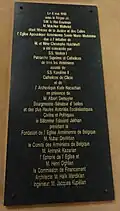 Plaque de dédicace
