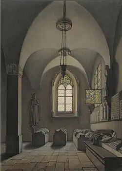 La Salle du XIIIe&nbsp;siècle par Augustin Alexandre Thierriat, 1817.