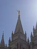 Ange Moroni au sommet du Temple de Salt Lake City