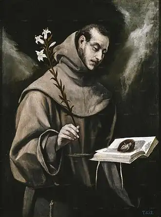 Saint Antoine de Padoue, v. 1580, Le Greco, Musée du Prado, Madrid