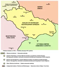 Les localités du Sandžak.