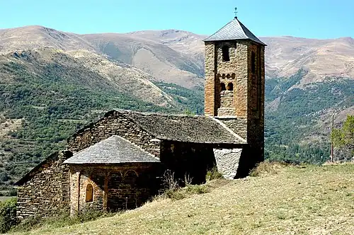 Església Sant Iscle i Santa Victòria&nbsp;(ca) à Surp&nbsp;(ca), près de Rialp (Catalogne).