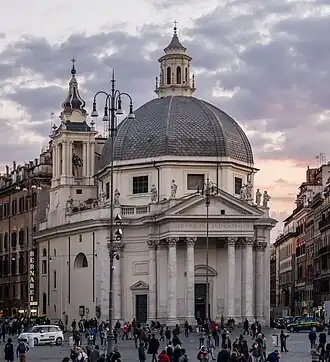 L'église sur la Piazza del Popolo.