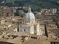 L'église vue depuis le haut de la Torre del Mangia.