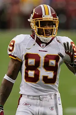 Santana Moss sous le maillot des Redskins en 2006.