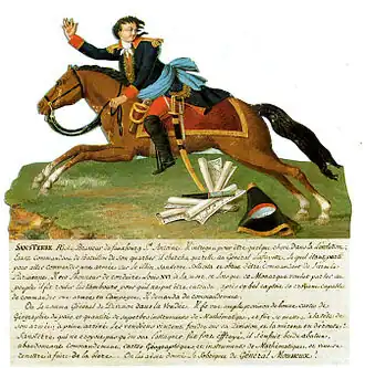 Fuite du général Santerre à la bataille de Vihiers.