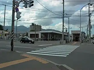 Vue extérieure de la station.