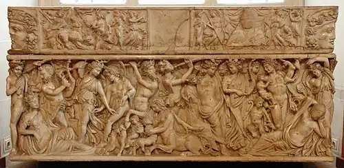 Sarcophage du mythe de Dionysos et Ariane.
