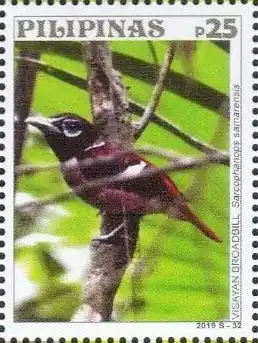 Description de l'image Sarcophanops samarensis 2019 stampsheet of the Philippines.jpg.