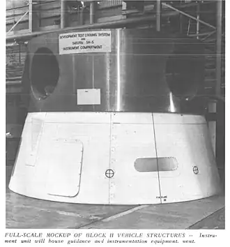 Maquette de la première version de l'instrument unit.