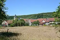 Sauvagnac, petit village de la commune de Saint-Léger-la-Montagne, établi à 600&nbsp;m d'altitude.