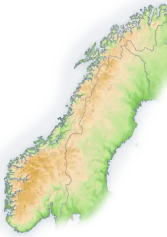 Carte des Alpes scandinaves.