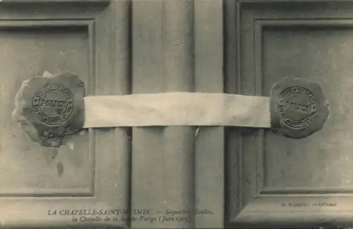 Détail scellés porte d'entrée (1907)
