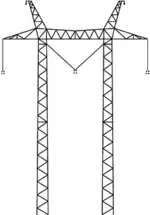 Pylône électrique portique