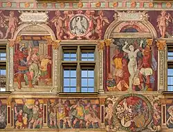 Mur décoré dans Haus zum Ritter à Schaffhouse.