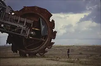 Roue à godets pour une mine de lignite. Décembre 2020.