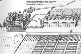 Château de Gaillon, gravure de Jacques Androuet du Cerceau, 1576.