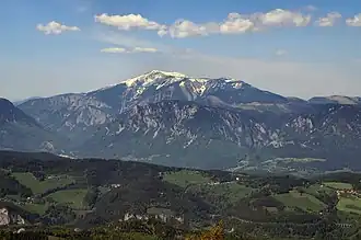 Le Schneeberg vu du sud.