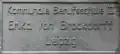 Plaque de l'école communale professionnelle Erika von Brockdorff à Leipzig.