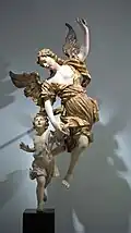 Sculpture d'un ange gardien (ca. 1700)