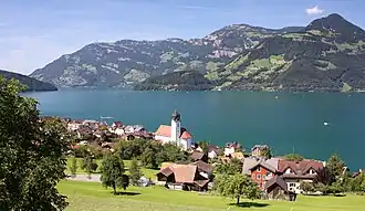 Le lac des Quatre-Cantons vu depuis Beckenried