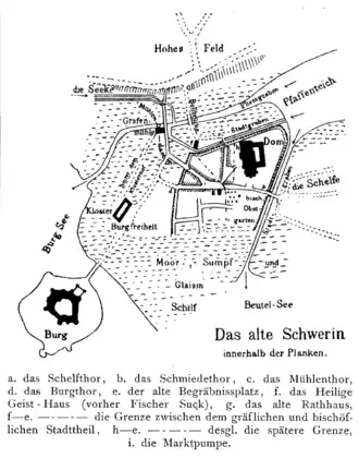 Plan de Schwerin avant 1340.