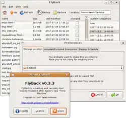 Description de l'image Screenshot FlyBack 0.3.3.png.
