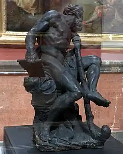 Polyphème, sculpture en terre cuite patinée façon bronze de Corneille Van Clève (1680), musée du Louvre