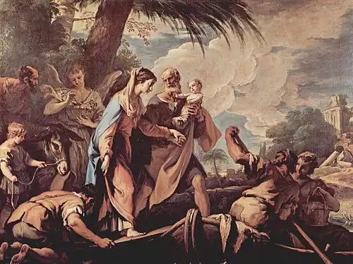 La Fuite en Egypte, 1712-1716Sebastiano RicciChatsworth House, UK