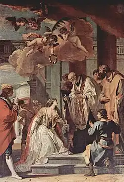 Communion de Sainte LucieSebastiano Ricci, 1730Parme, Chiesa di Santa Lucia.
