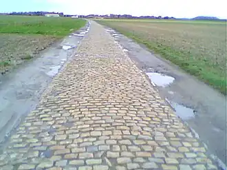 Le secteur pavé de Gruson, passage obligé du Paris-Roubaix cycliste.