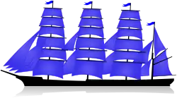 Quatre-mâts barque, gréé de voiles carrées sur les trois premiers mâts. Voile à corne sur le mât d'artimon pour aider à la direction.