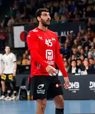 Seif El-Deraa le 5 novembre 2023 lors du match Égypte contre Allemagne