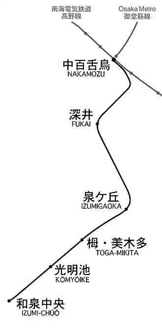 Voir la carte de la ligne.