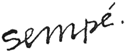 signature de Jean-Jacques Sempé