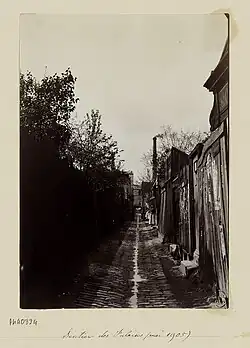 Sentier des Falaises, actuelle rue de la Py en 1905.
