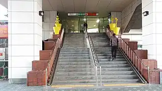 Un accès à la station, en 2018.