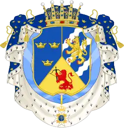 Armoiries du prince Charles-Gustave, duc de Småland.