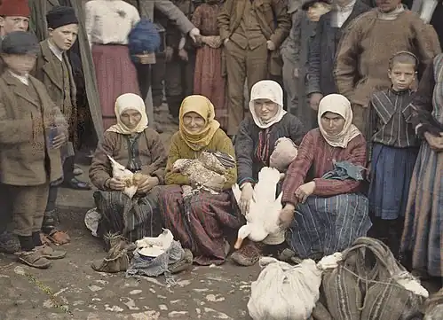Scène de marché (Krusevac, Serbie, 1913).
